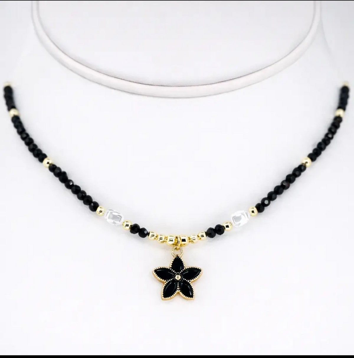 Flower Pendant Beaded necklace