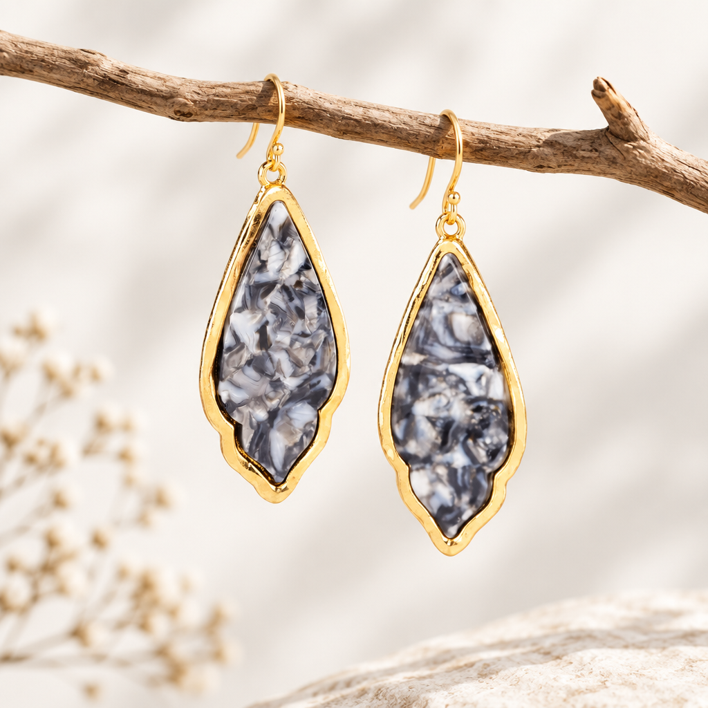 Mosaic Dangle Drop Earrings