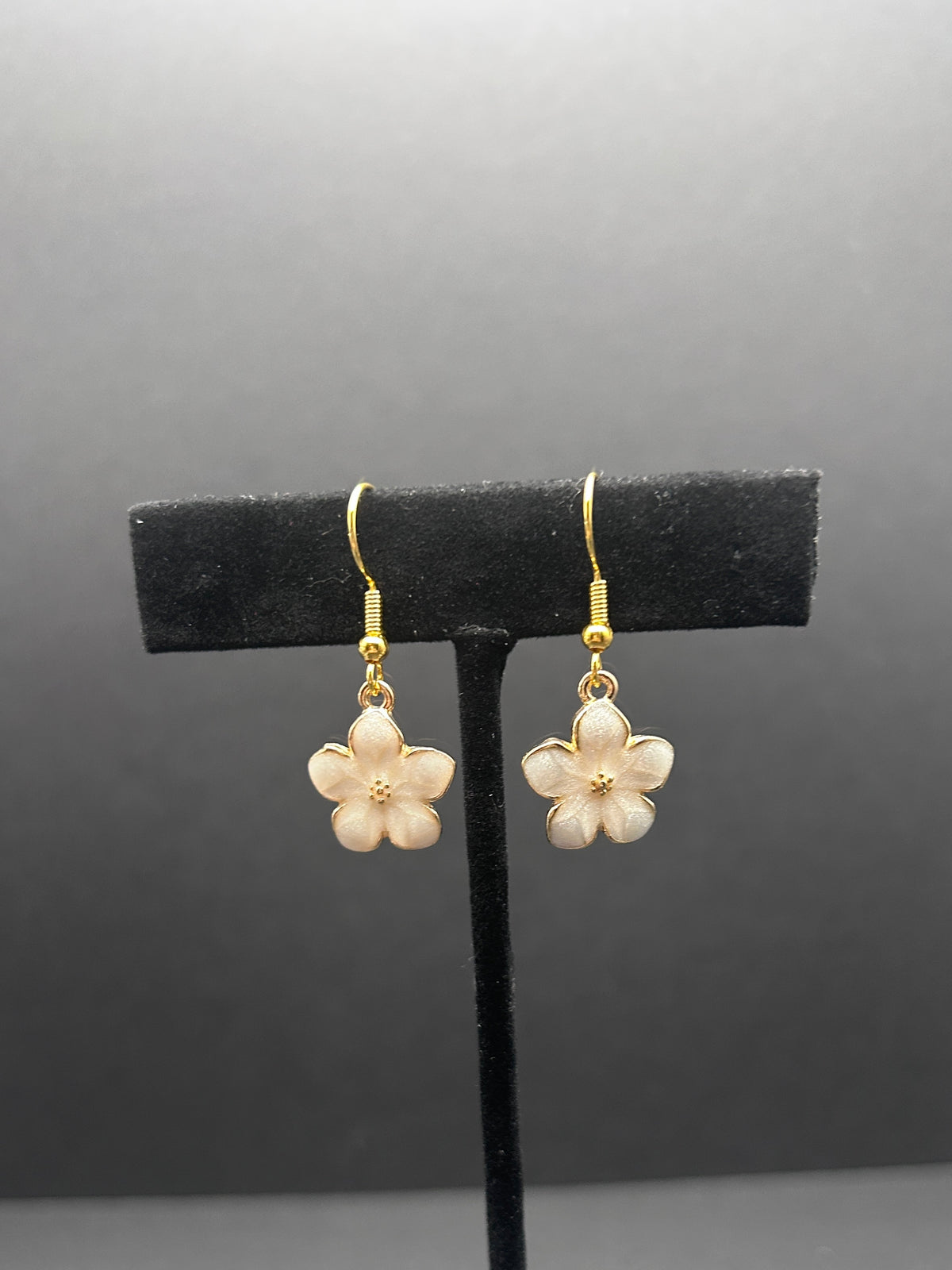 White Flower Earrings