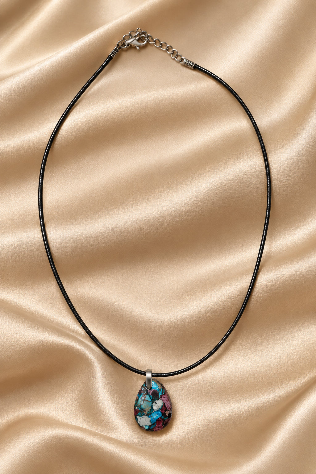 Cotton Candy Turquoise Pendant Necklace