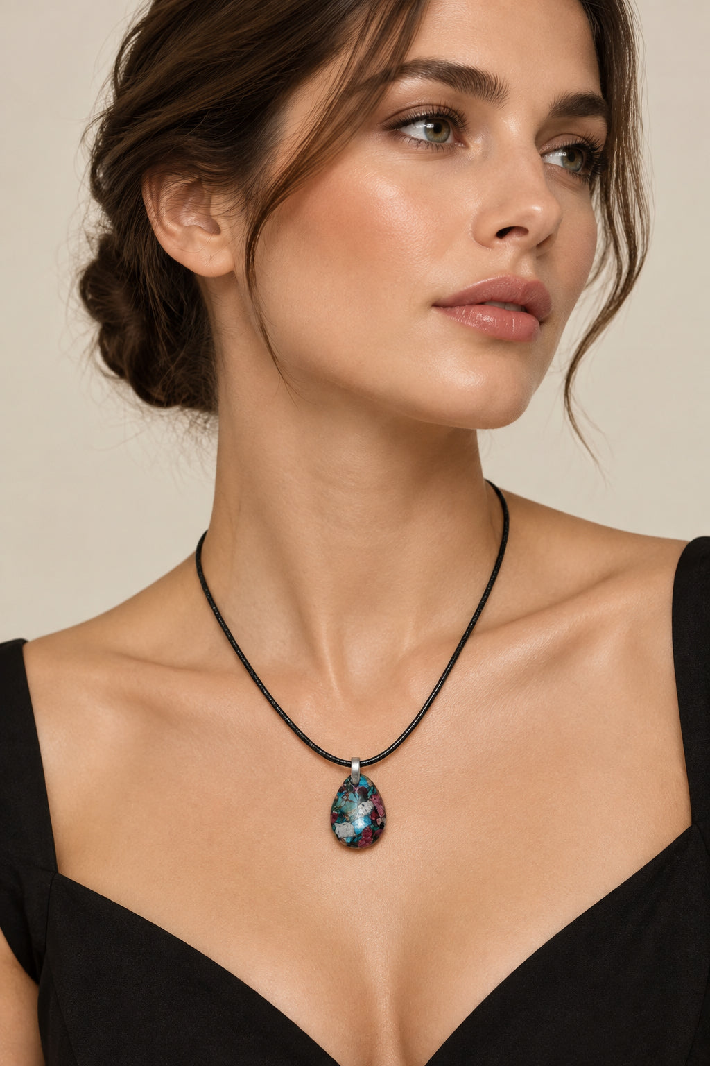 Cotton Candy Turquoise Pendant Necklace